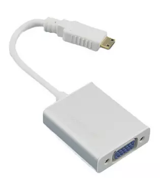 Адаптер Baseus Mini HDMI на VGA 15 см (серебристый)