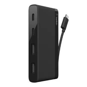 Адаптер Belkin Travel USB-C Hub на USB-C x 2/USB 3.1 x 2 (черный)
