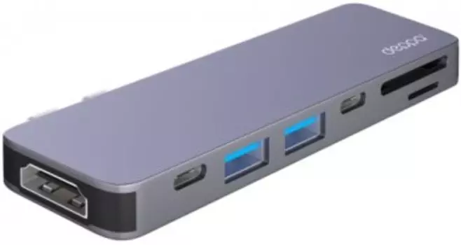 Адаптер Deppa USB-C для Apple MacBook Pro/Air 7 в 1 (73121) графит
