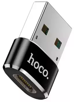 Адаптер Hoco UA6 USB 2.0/Type-C (черный)