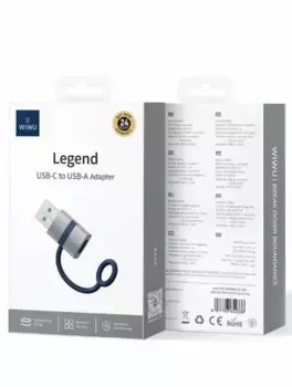 Адаптер WIWU Legend USB-A to USB-C (Wi-C052) (Space Gray)