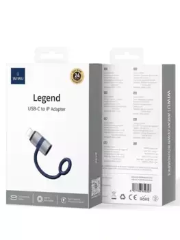 Адаптер WIWU Legend USB-C to Lightning (Wi-C052) (Space Gray)