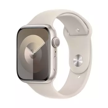Apple Watch Series 9 45mm (GPS) Starlight Aluminum Case with Starlight Sport Band (M/L) (MR973)