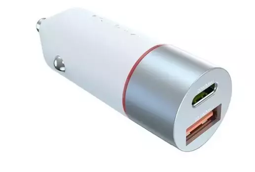 Автомобильное зарядное устройство WIWU Mars USB/Type-C 52.5W (Wi-QC022) (белый)