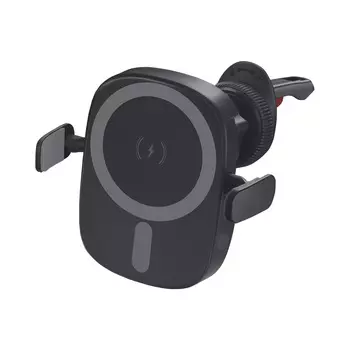 Автомобильный держатель Deppa (55210) Universal QI для смартфона в воздуховод/лобовое стекло 15W (черный)