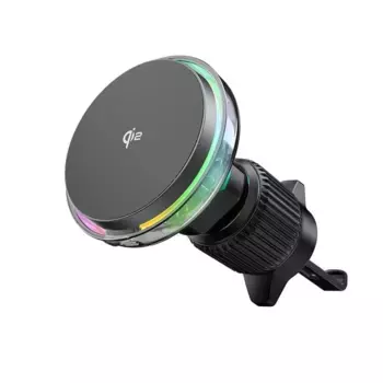 Автомобильный держатель WIWU Qi2 Aurora CH-324 MagSafe в воздуховод для смартфона (Black)