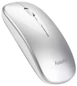 Беспроводная мышь FaisON wireless mouse glow 1600 DPI (M-28) (серебристый)