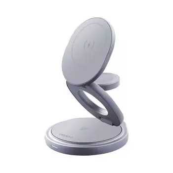 Беспроводное зарядное устройство Deppa MagSafe Station 3 в 1 (23161) для смартфона/наушников/Apple Watch 15W (графит)