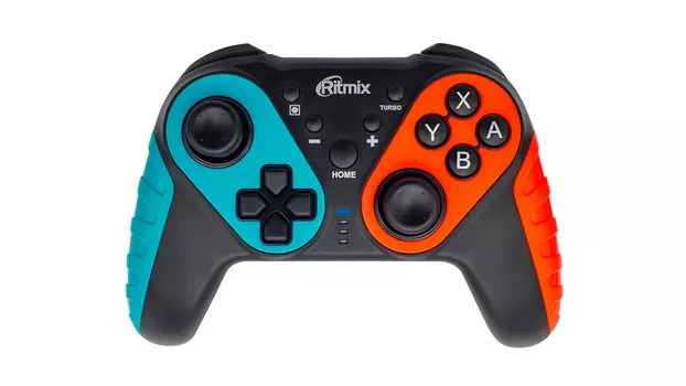 Беспроводной геймпад Ritmix (GP-036BTH) Bluetooth (красный/черный/синий)