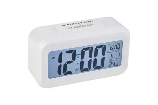 Часы-будильник Homestar HS-0110 с метеостанцией (белый)