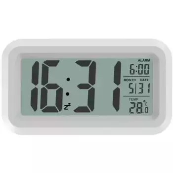 Часы-будильник Ritmix CAT-100 с метеостанцией (белый)