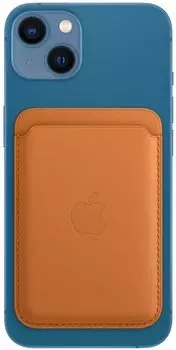 Чехол Apple iPhone Leather Wallet MagSafe (Golden Brown) (MM0Q3)