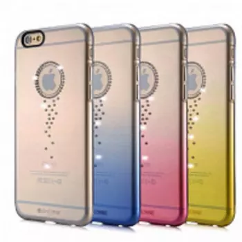 Чехол-бампер G-Case Fashion Diamond для Apple iPhone 6/6S металл/стразы (Silver)