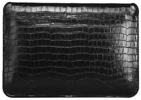 Чехол для ноутбука WiWU Skin Croco Genuine Leather Sleeve для Apple MacBook 14.2" (черный)