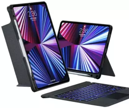 Чехол-клавиатура WIWU Mag Touch Keyboard для Apple iPad Pro 12.9 русская раскладка (черный)