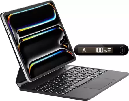 Чехол-клавиатура WIWU Magic Keyboard для Apple iPad Pro 13 (2024) русская раскладка (MK002) (черный)