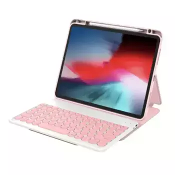 Чехол-клавиатура WIWU Protective Keyboard для Apple iPad Air 4/5 / iPad Pro 11 (2018-2022) русская раскладка (розовый)
