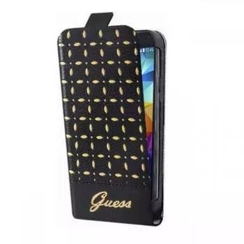 Чехол-книжка Guess Gianina Flip для Samsung Galaxy S5 натуральная кожа (черный)