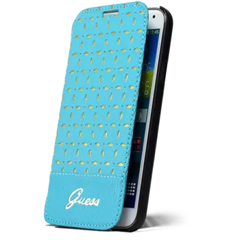 Чехол-книжка Guess Gianina Flip для Samsung Galaxy S5 натуральная кожа (blue)
