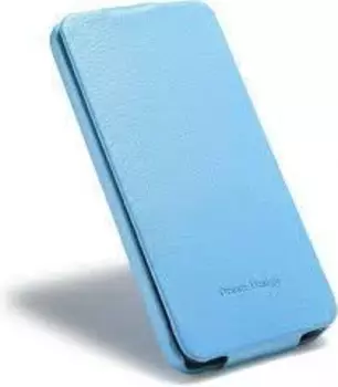 Чехол-книжка iHug Lychee для HTC One M7 натуральная кожа (голубой)