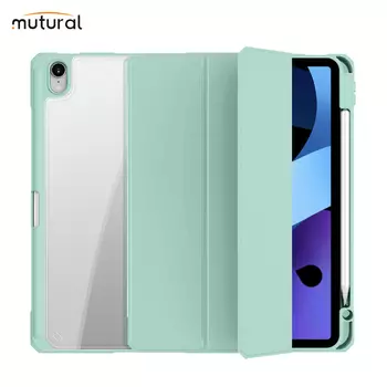 Чехол-книжка Mutural Folio Case для Apple iPad Air 4/5 и Air 11 (2024/2025), с подставкой и отделением под стилус (салатовый)