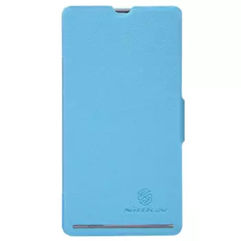 Чехол-книжка Nillkin Fresh Series для Sony Xperia Z натуральная кожа (голубой)