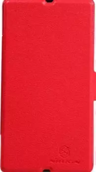 Чехол-книжка Nillkin Fresh Series для Sony Xperia Z3 натуральная кожа (красный)