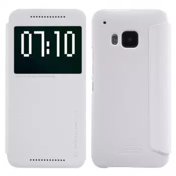 Чехол-книжка Nillkin Sparkle Series для HTC M9 пластик-полиуретан (белый)