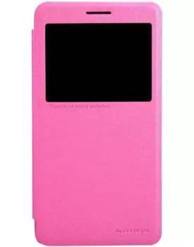 Чехол-книжка Nillkin Sparkle Series для Lenovo S856 пластик-полиуретан (Pink)