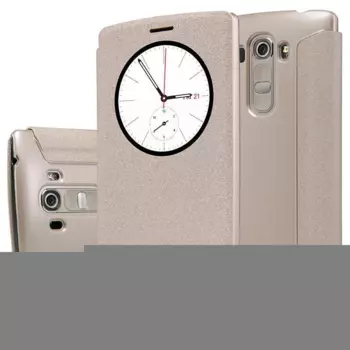 Чехол-книжка Nillkin Sparkle Series для LG G4 пластик-полиуретан (золотой)