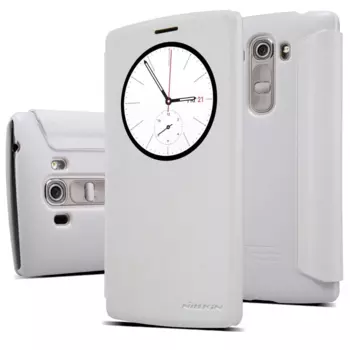 Чехол-книжка Nillkin Sparkle Series для LG G4 пластик-полиуретан (белый)