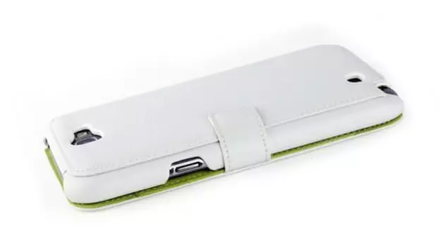 Чехол-книжка Nuoku для Samsung Galaxy Note 2 натуральная кожа (белый)