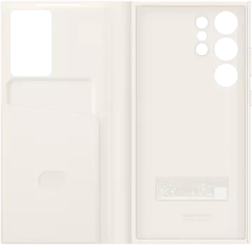 Чехол-книжка Samsung Smart View Wallet Case для Galaxy S23 Ultra поликарбонат (Cream) (EF-ZS918CUEGWW)