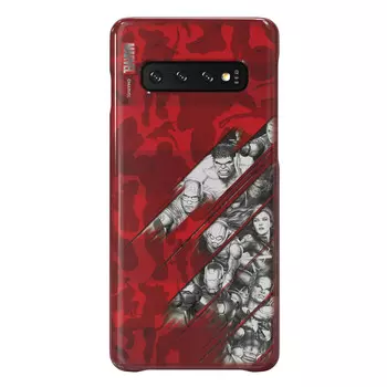 Чехол-накладка Avengers Smart Cover для Samsung Galaxy S10 пластиковый (красный)