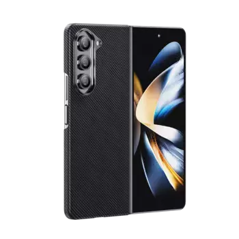 Чехол-накладка Benks для Samsung Galaxy Z Fold 5 карбоновый (кевлар) черно-серый в полоску