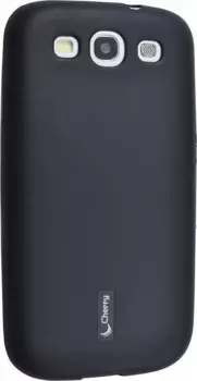 Чехол-накладка Cherry для Samsung Galaxy S3 (i9300) силиконовый матовый (черный)