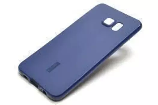 Чехол-накладка Cherry для Samsung Galaxy S6 Edge Plus силиконовый матовый (синий)