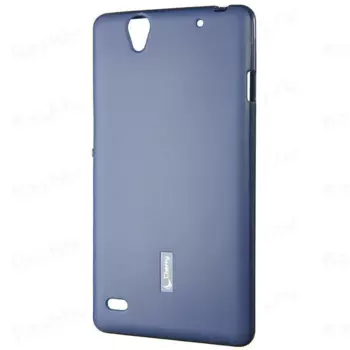 Чехол-накладка Cherry для Sony Xperia C 4 силиконовый матовый (синий)