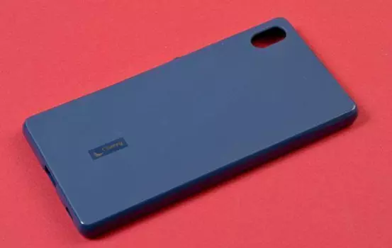 Чехол-накладка Cherry для Sony Xperia E4g силиконовый матовый (синий)