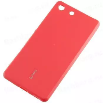Чехол-накладка Cherry для Sony Xperia Z5 Compact силиконовый матовый (красный)