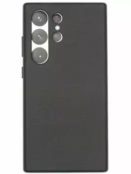 Чехол-накладка Dfansdesign для Samsung Galaxy S24 Ultra искусственная кожа (черный)