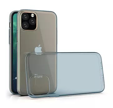 Чехол-накладка для Apple iPhone 11 Pro силиконовый (прозрачо-синий)