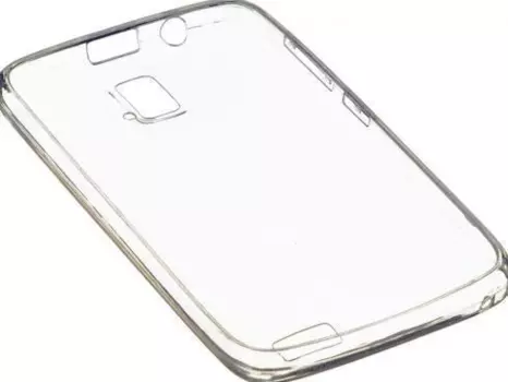 Чехол-накладка для Lenovo A1000 силиконовый (прозрачно-черный)