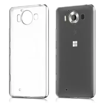 Чехол-накладка для Microsoft Lumia 950 силиконовый (прозрачно-черный)