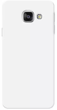 Чехол-накладка для Samsung Galaxy A3 (2016) SM-A310 силиконовый под кожу (белый)