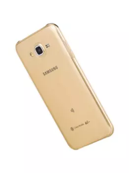 Чехол-накладка для Samsung Galaxy A7 (SM-A700) силиконовый (прозрачно-золотой)