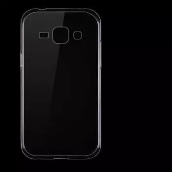 Чехол-накладка для Samsung Galaxy J7 SM-J700 силикон пластик (черный/прозрачный)