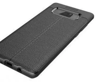 Чехол-накладка для Samsung Galaxy Note 5 силиконовый под кожу (черный)