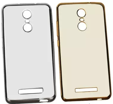 Чехол-накладка для Xiaomi Redmi 3 силикон с ободком (золотой)