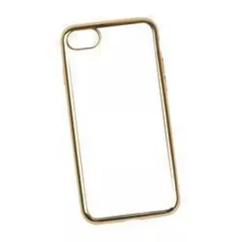 Чехол-накладка Double Color Series для Apple iPhone 7 Plus/8 Plus силиконовый прозрачный (рамка Gold)